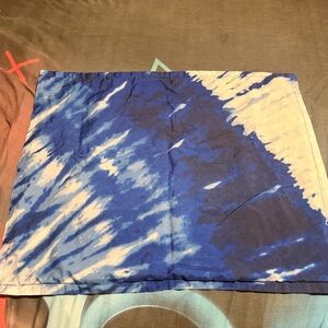 Blue and White Tie-Dye Fabric